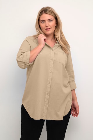 KAFFE CURVE Tunika 'Nana' i beige: framsida