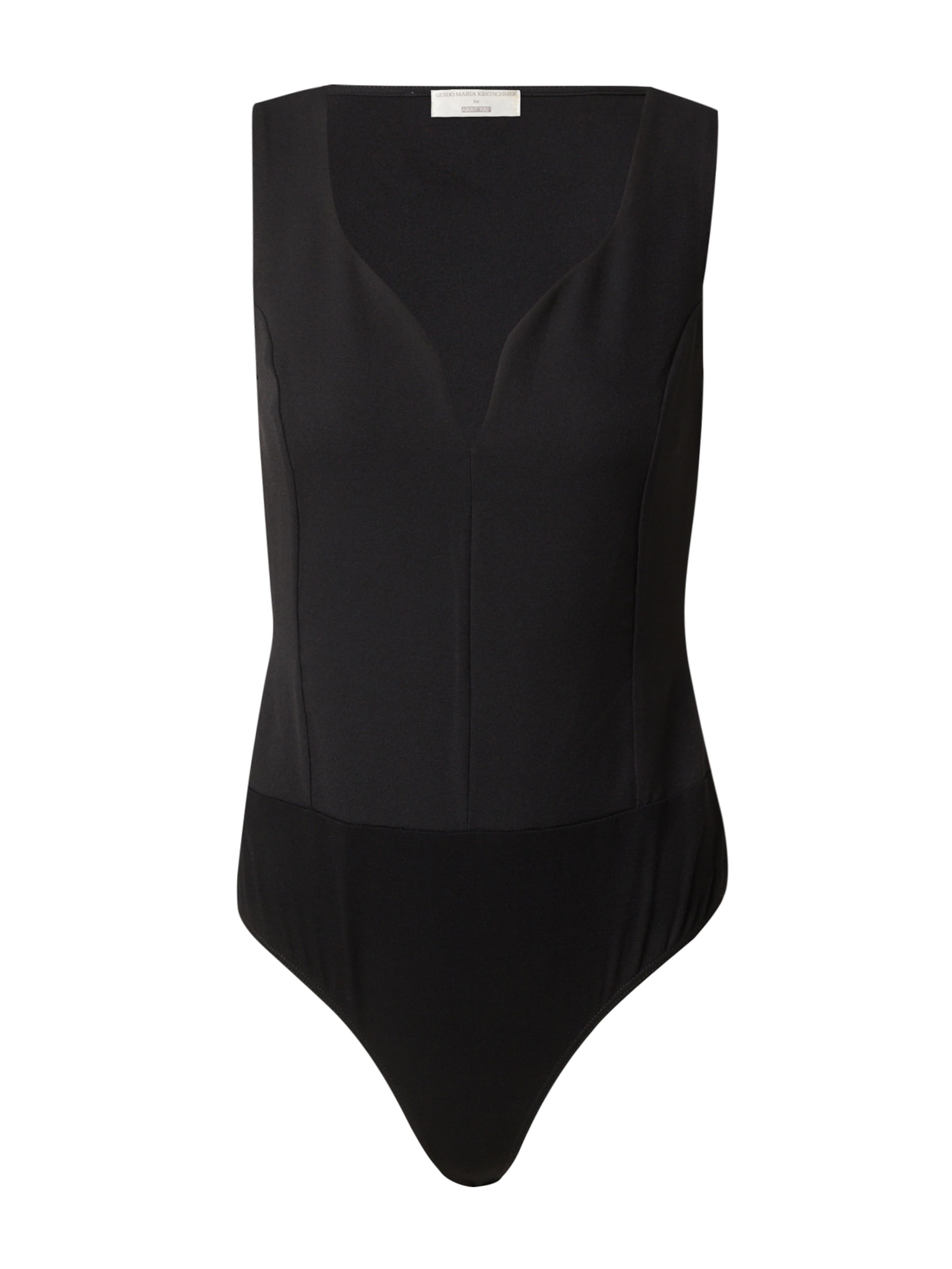 Guido Maria Kretschmer Women Shirt Bodysuit 'Amanda' in Black: front