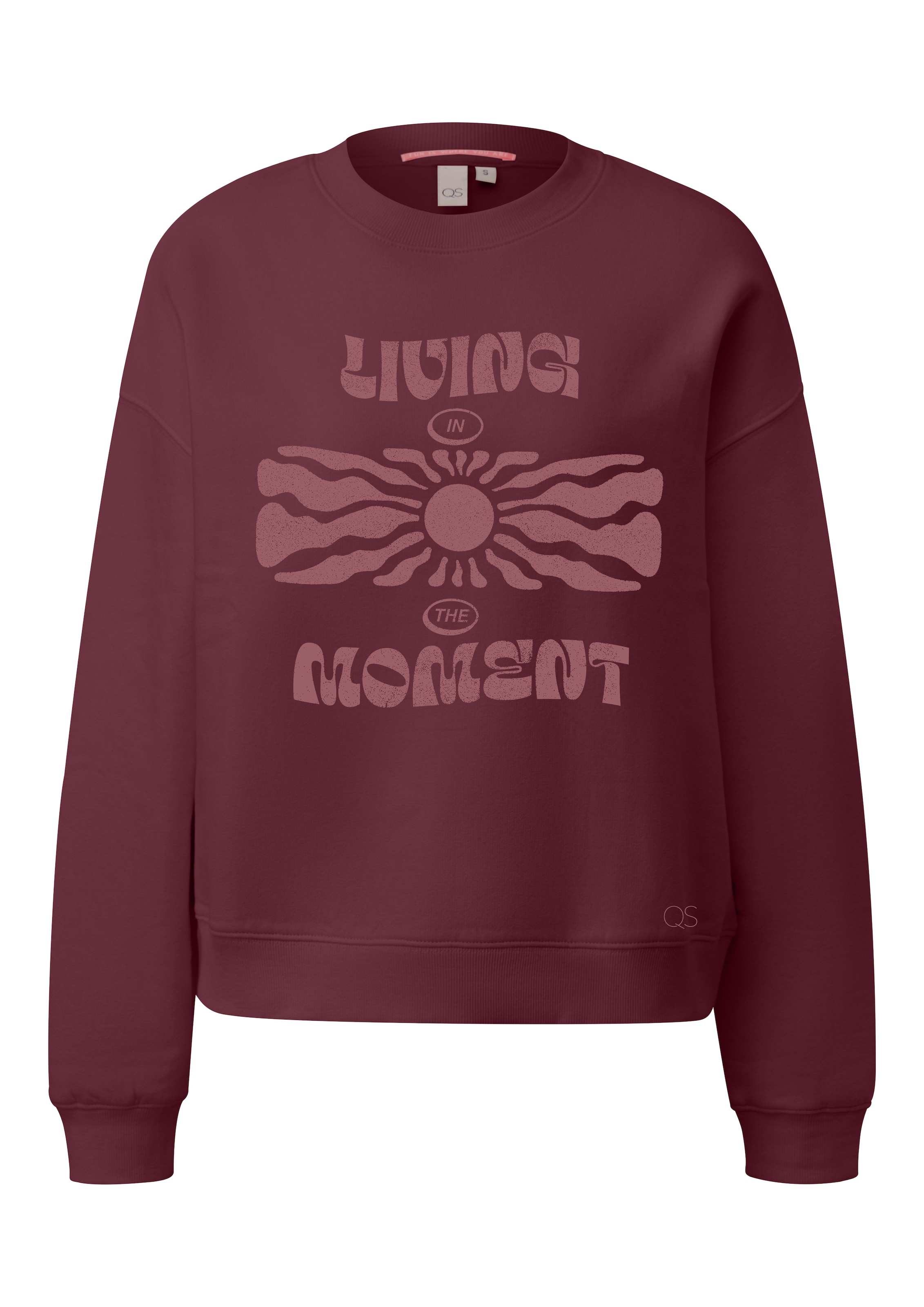QS Sweatshirt in Rood: voorkant