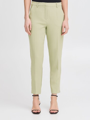 Coupe slim Pantalon chino ' IHLexi ' ICHI en vert