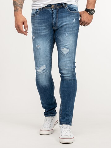 Rock Creek Slimfit Jeans in Blau: Vorderseite