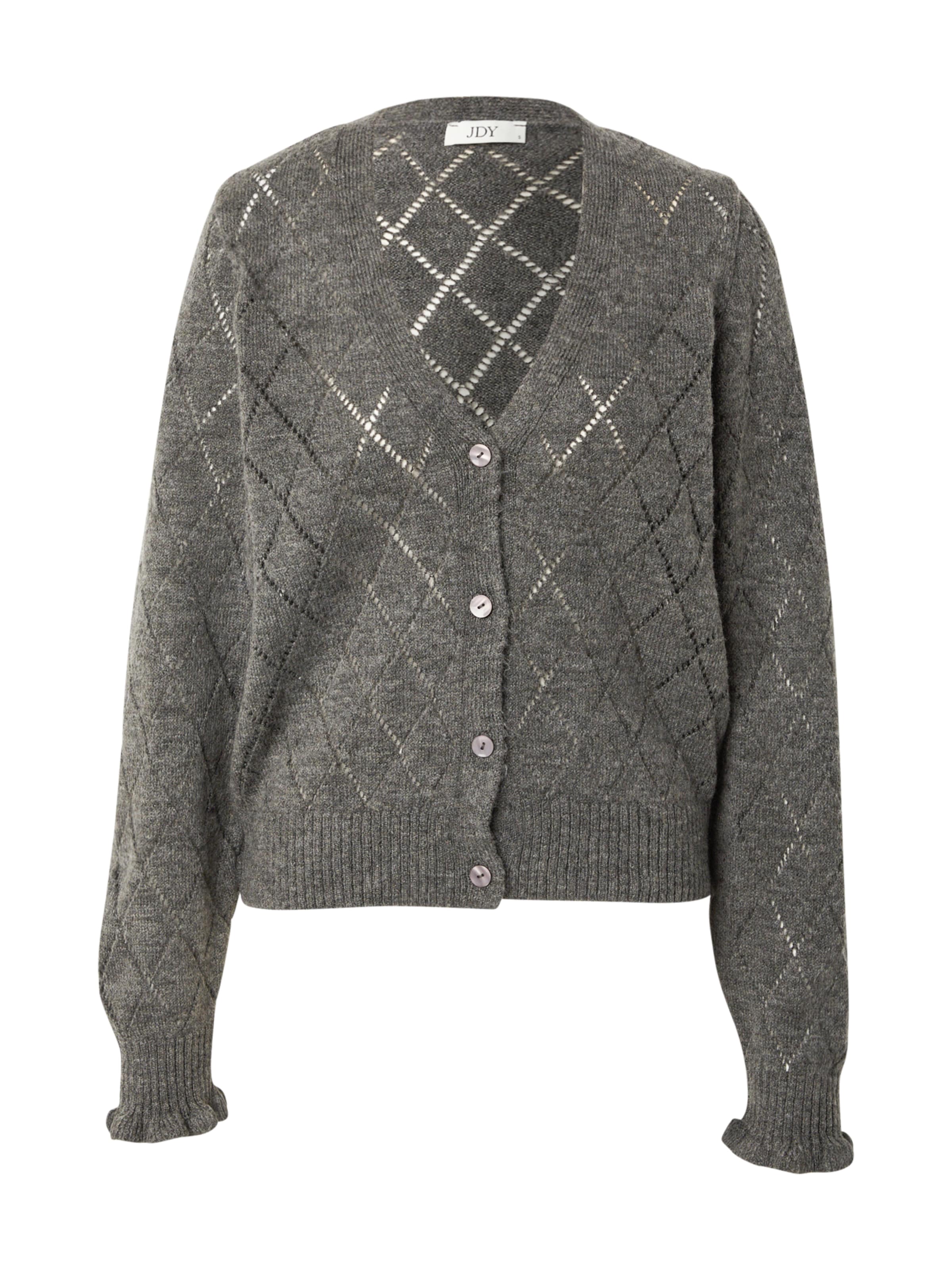 JDY Strickjacke 'JDYLETTY' in Grau: Vorderseite