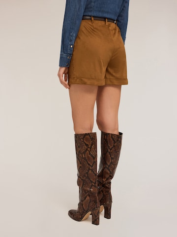 MOTIVI Wide leg Broek in Bruin