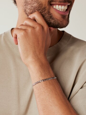 Lucardi Armband 'Statement' in Silber: Vorderseite