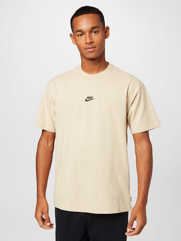 Nike Sportswear T-Shirt 'Essential' in Beige: predná strana