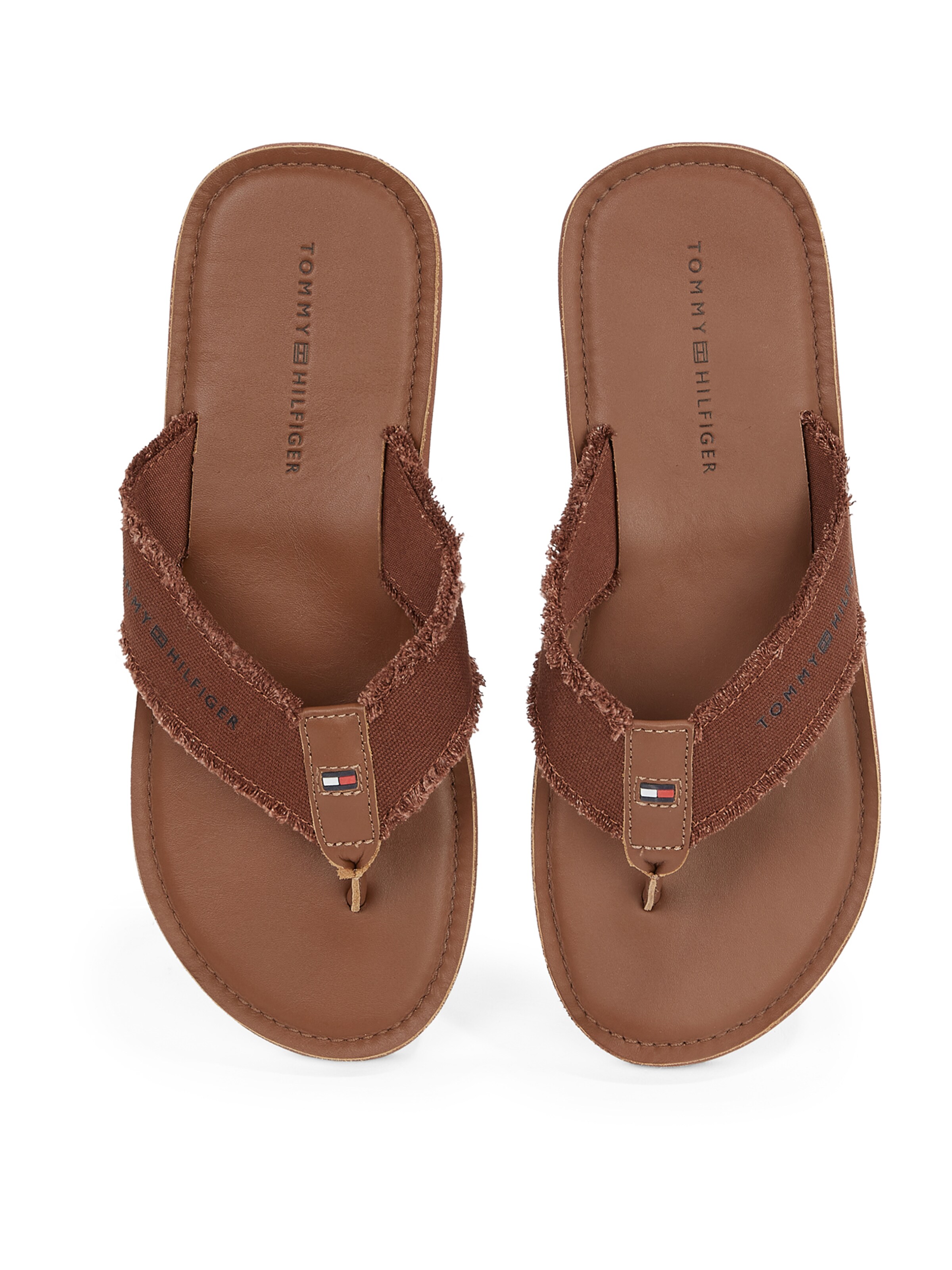 TOMMY HILFIGER T-bar sandals in Brown