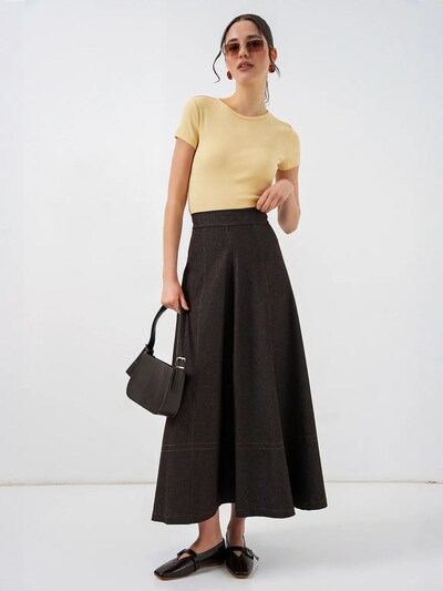 Bigdart Jupe en 38 en moka, Vue avec produit