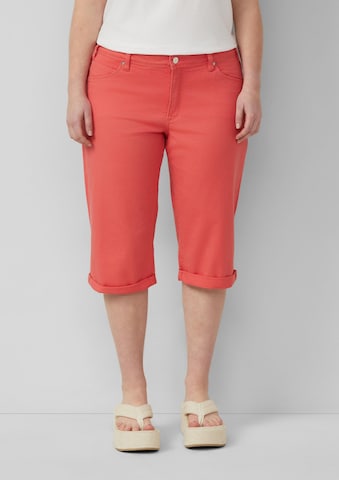 QS Slimfit Jeans 'Catie' in Orange