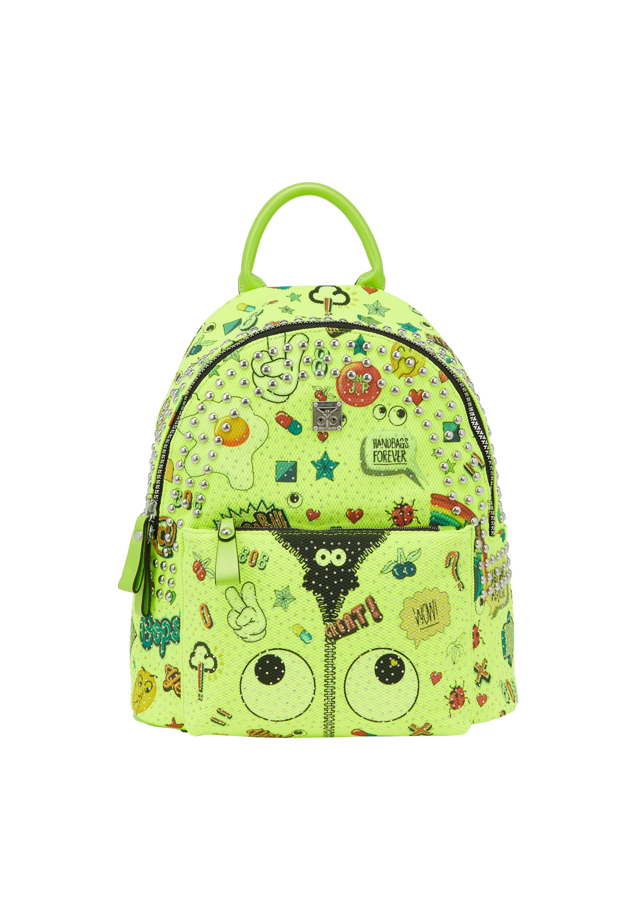 MYMO - Mochila 'Pop Eyetheme' en verde: frente