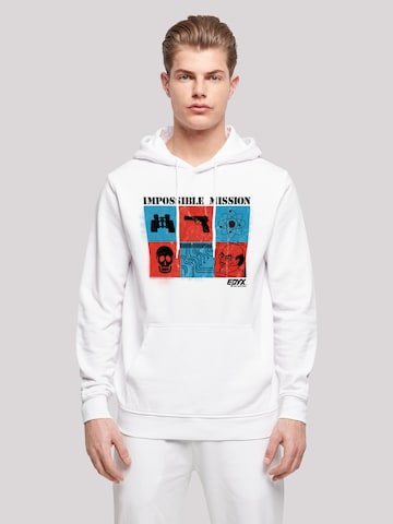 F4NT4STIC Sweatshirt 'Retro Gaming Impossible Mission' in White: front