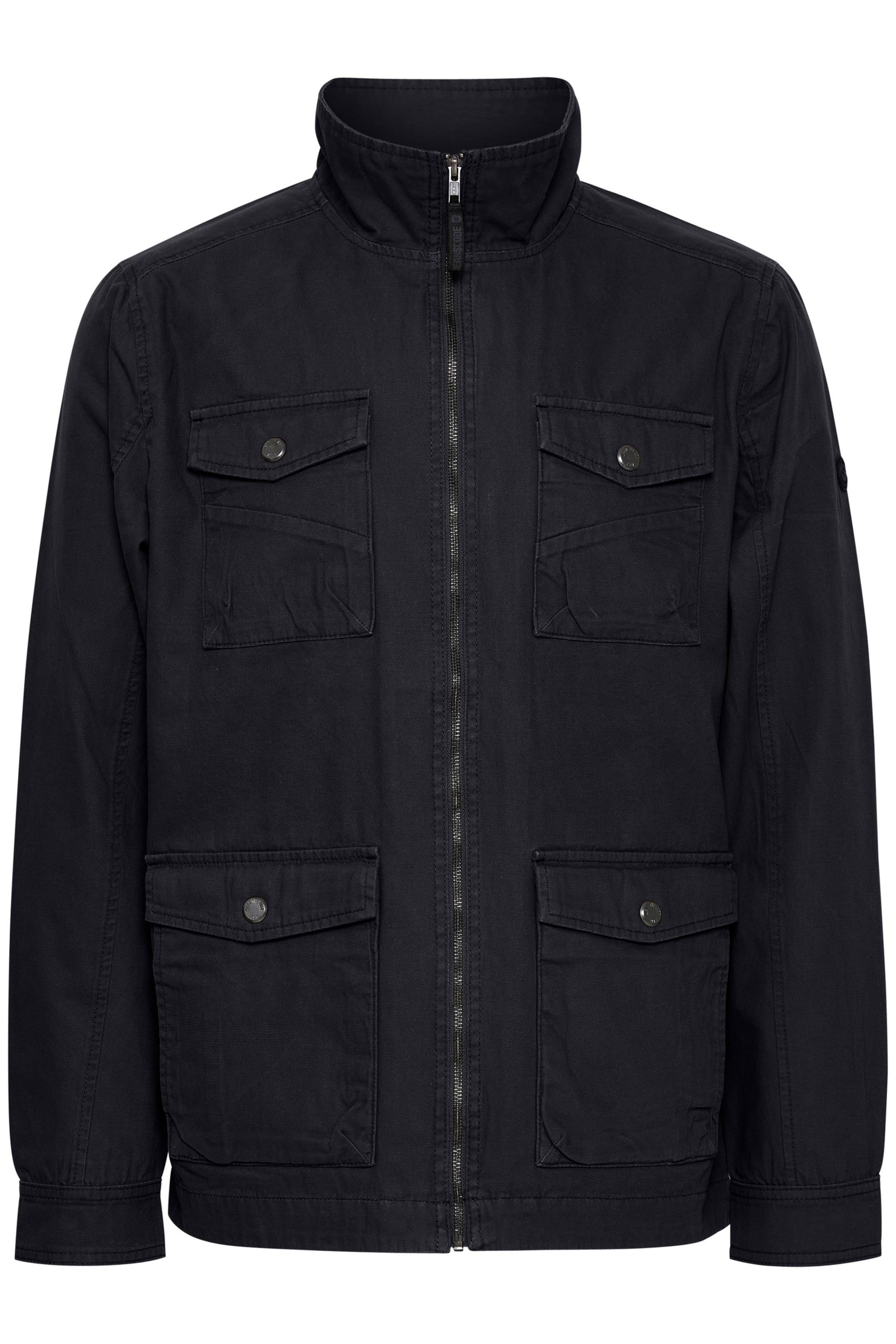 INDICODE JEANS - Chaqueta de entretiempo 'Bolven' en negro: frente