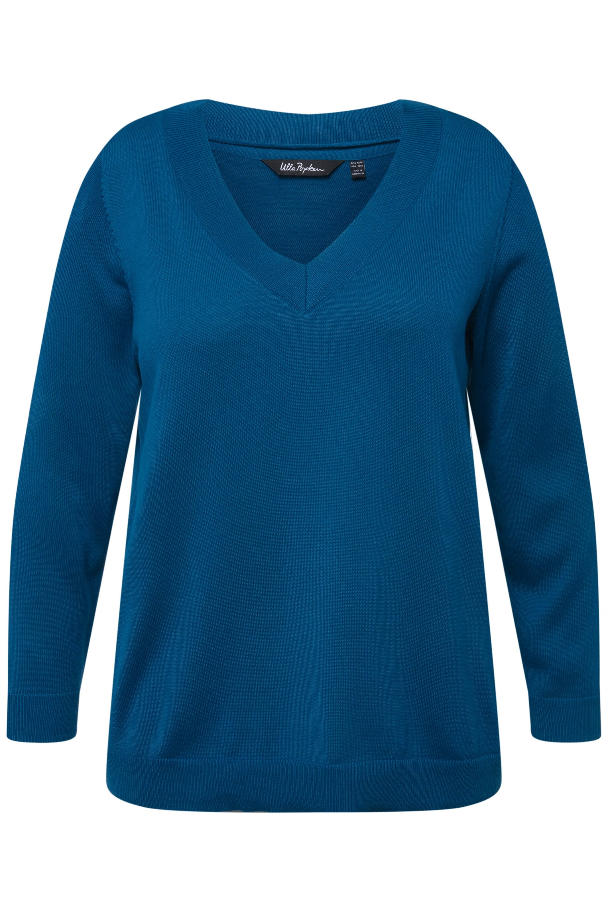 Ulla Popken Trui in Blauw: voorkant