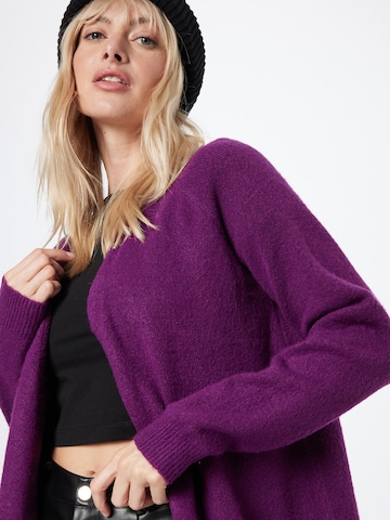 PIECES Knit Cardigan 'KERLA' in Purple