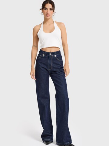 IT'S BASIC Regular Jeans 'Straight Mid Rise Jeans' in Blauw