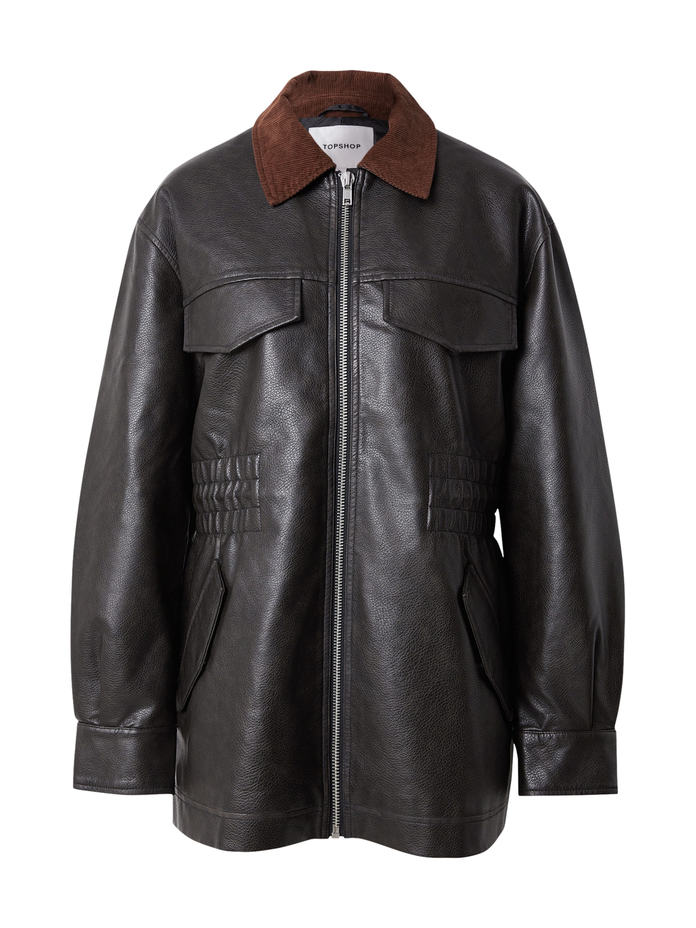 TOPSHOP Преходно яке 'FREJ' в кафяво / черно, Преглед на продукта