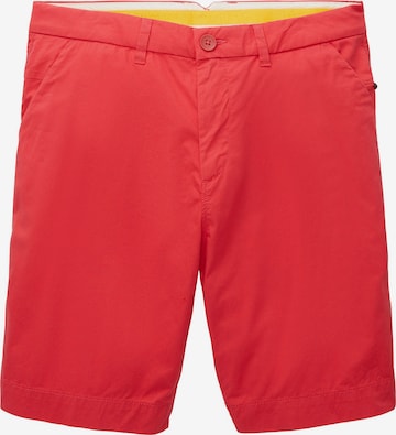 Pantalon chino TOM TAILOR en rouge : devant