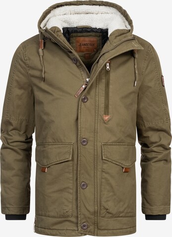 Veste d’hiver ' Crossing ' INDICODE JEANS en vert : devant