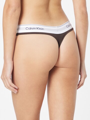 Calvin Klein Underwear Стринг в кафяво