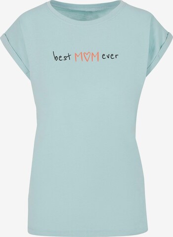 Maglietta 'Mothers Day - Best mom ever' di Merchcode in blu: frontale