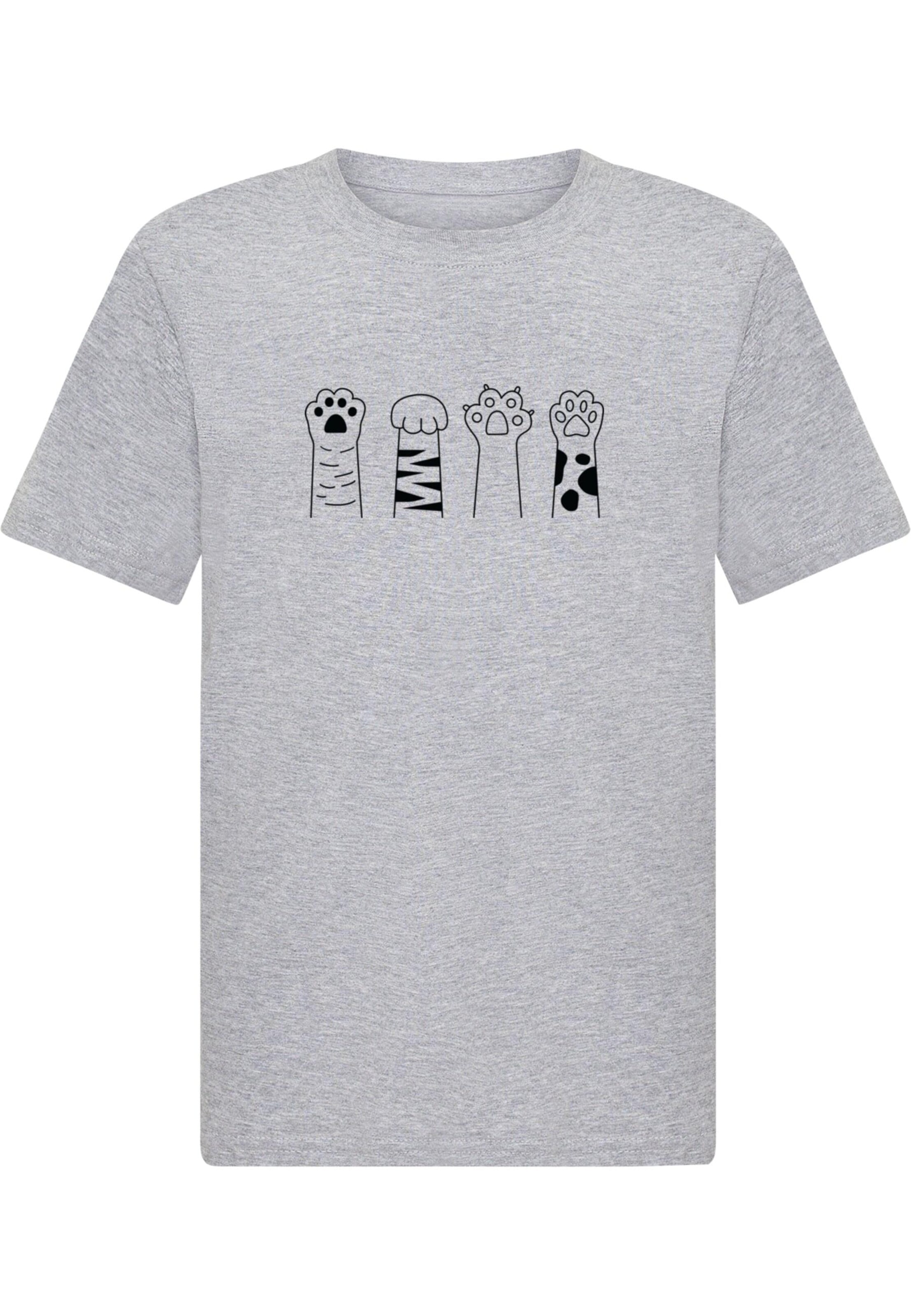 T-Shirt 'Cat Paws' Merchcode en gris : devant