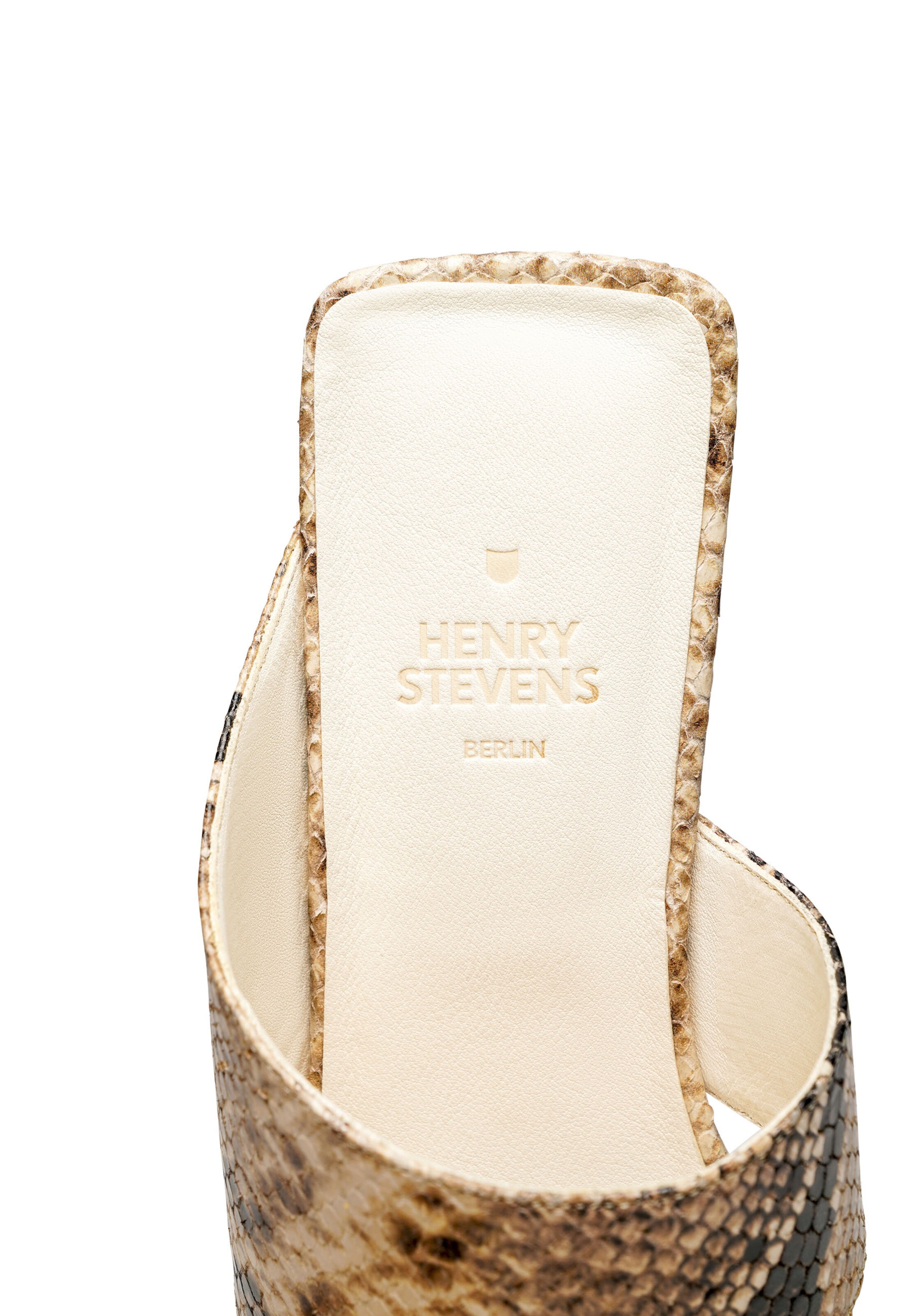 Frauen Pantoletten Henry Stevens Pantolette 'Harper DRS10' in Beige, Camel - FB10548 Frauen Pantoletten Henry Stevens Pantolette 'Harper DRS10' in Beige, Camel - FB10548