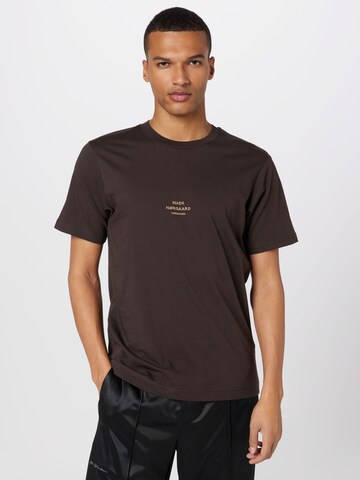 MADS NORGAARD COPENHAGEN Shirt in Bruin: voorkant