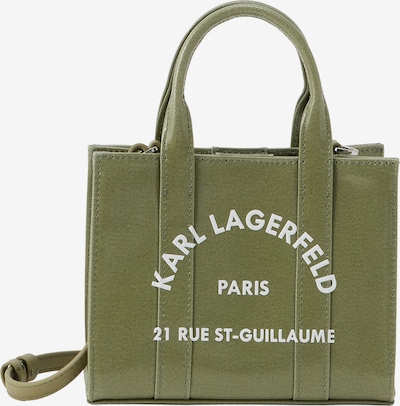 Karl Lagerfeld Rokassomiņa, krāsa - zaļš / gandrīz balts, Preces skats