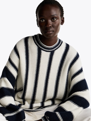 TOMMY HILFIGER Trui 'Mixed Stripe' in Blauw