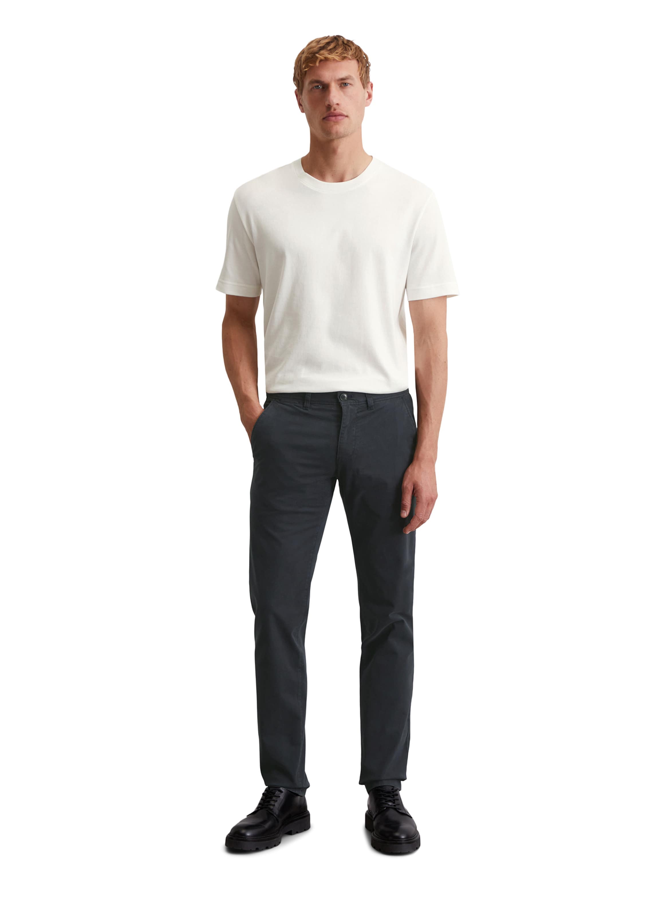 Marc O'Polo Regular Chino trousers ' Stig ' in Blue