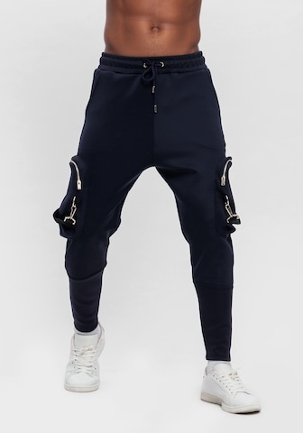 Coupe slim Pantalon cargo Tom Barron en bleu