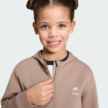 ADIDAS SPORTSWEAR - Sudadera con cremallera deportiva 'Adidas x Disney Micky Maus' en marrón