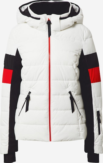 Superdry Snow Veste de sport en rouge feu / noir / blanc, Vue avec produit