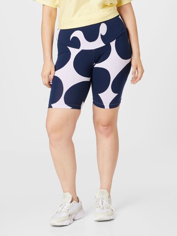 ADIDAS SPORTSWEAR Skinny Sportbroek 'Marimekko Rib Knee- ' in Blauw: voorkant