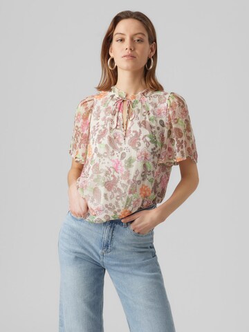 VERO MODA Blouse 'Silo' in Beige: voorkant