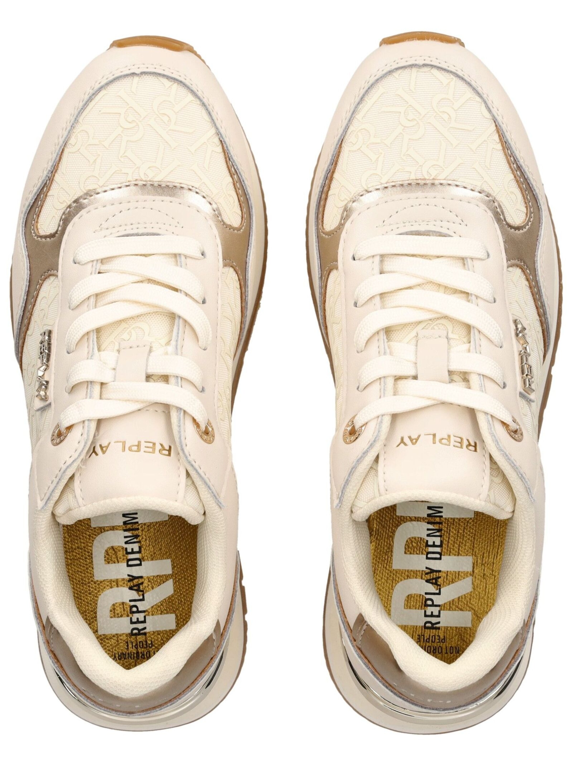 REPLAY Platform trainers in Beige