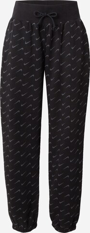 Nike Sportswear Дънки Tapered Leg Панталон 'PHOENIX FLEECE' в черно: отпред