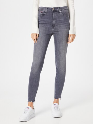 Tommy Jeans Skinny Jeans 'Sylvia' in Zwart: voorkant