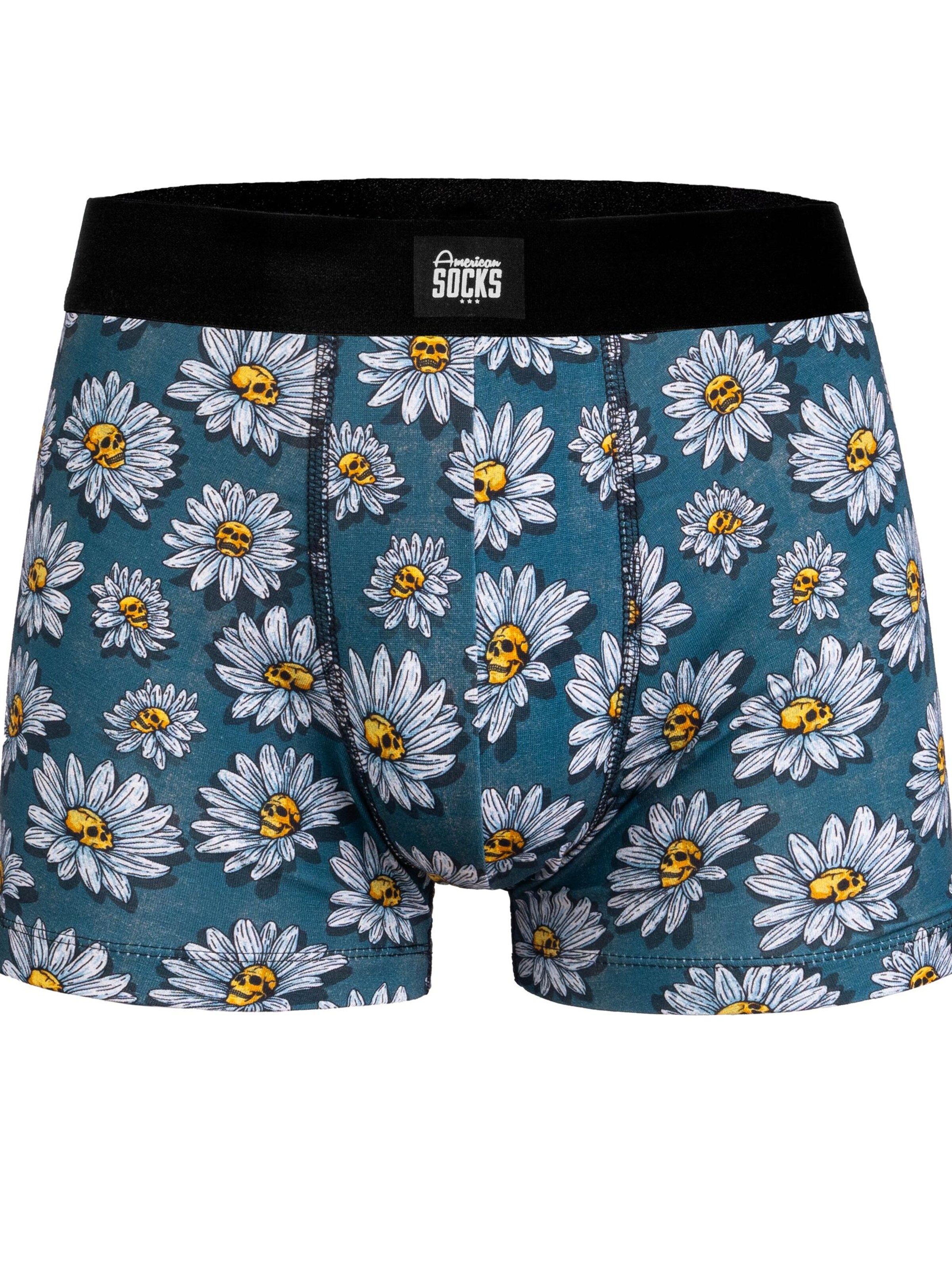 Boxers 'Daisies - Boxer Brief' American Socks en bleu : devant