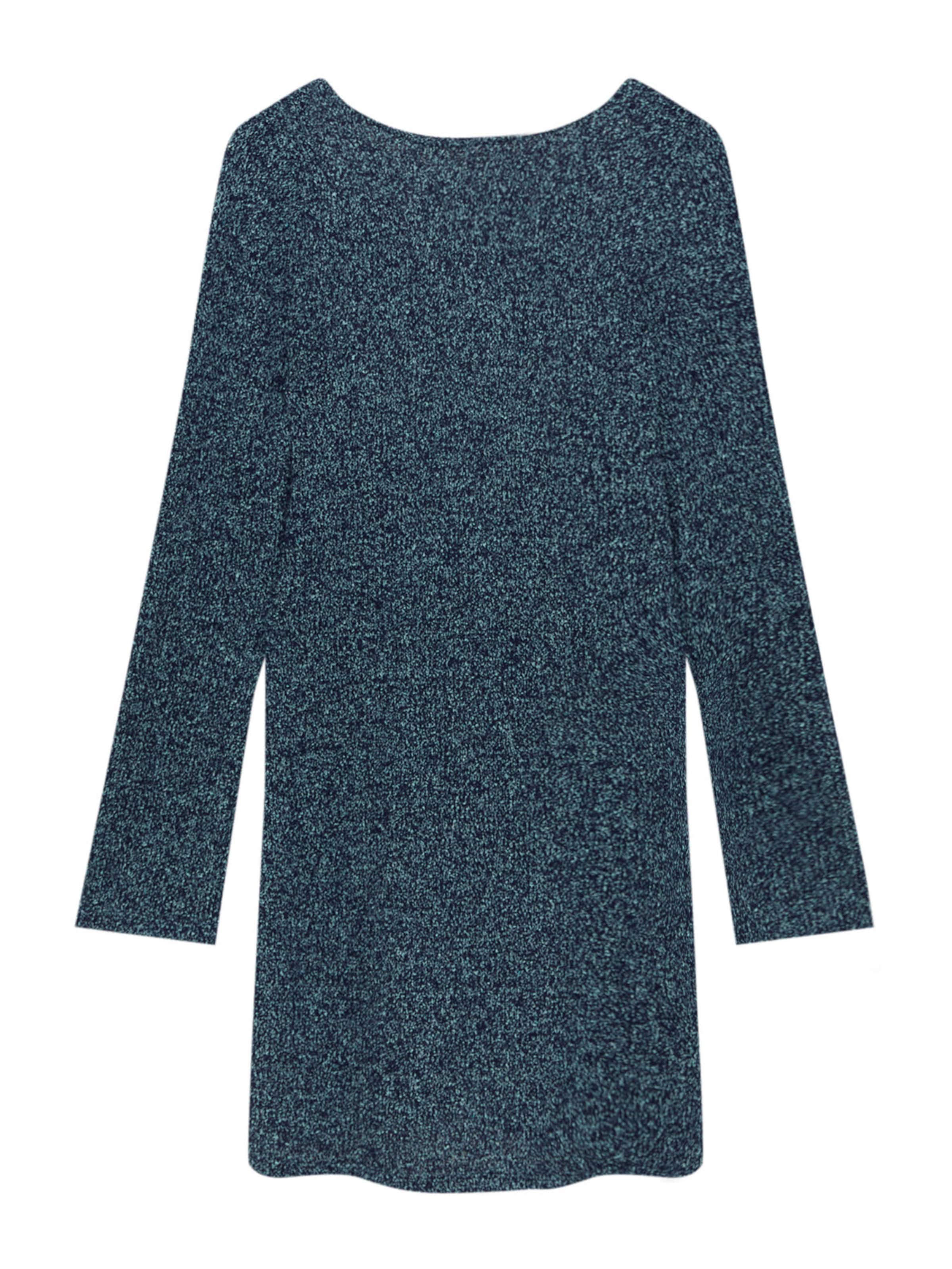 Pull&Bear Плетена рокля в синьо: отпред