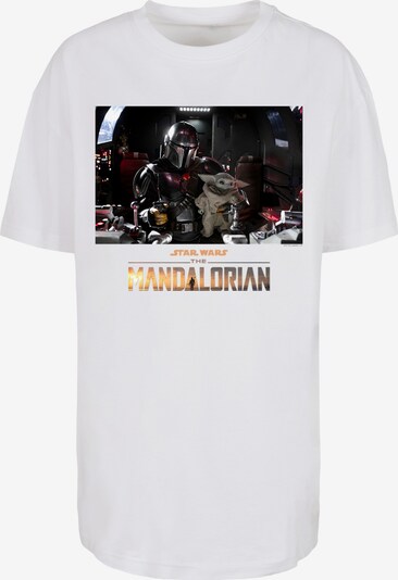 F4NT4STIC Shirt 'Star Wars The Mandalorian Child On Board The Mandalorian Child On Board' in mischfarben / weiß, Produktansicht