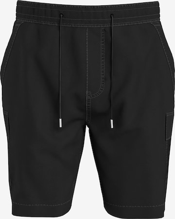 Calvin Klein Jeans Plus Regular Cargo Pants in Black: front