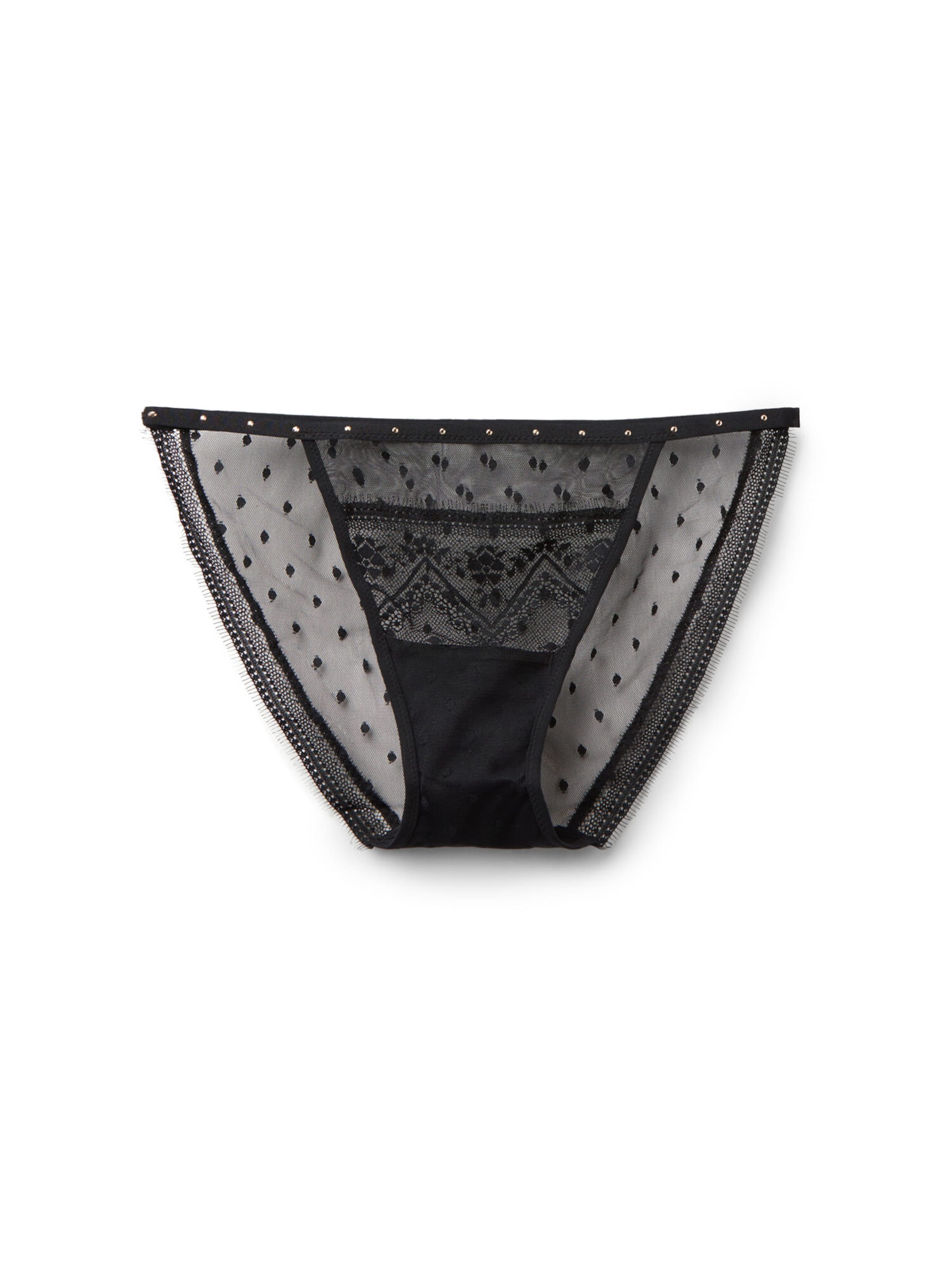 INTIMISSIMI Slip 'FLIRT FEARLESSLY' in Schwarz: Vorderseite