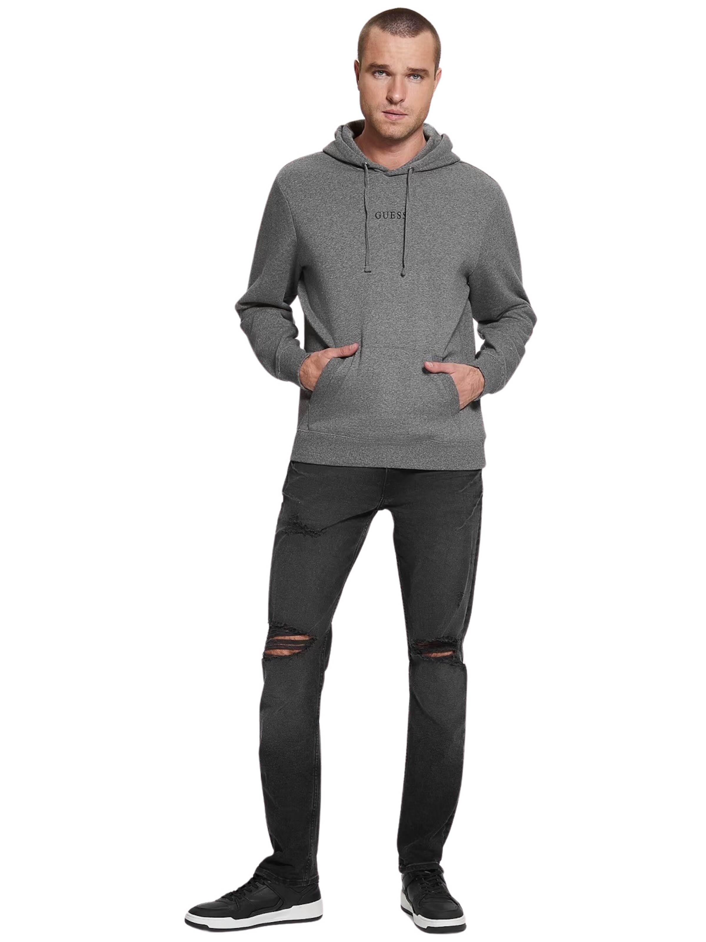 GUESS Sweatshirt 'Roy' in Grau