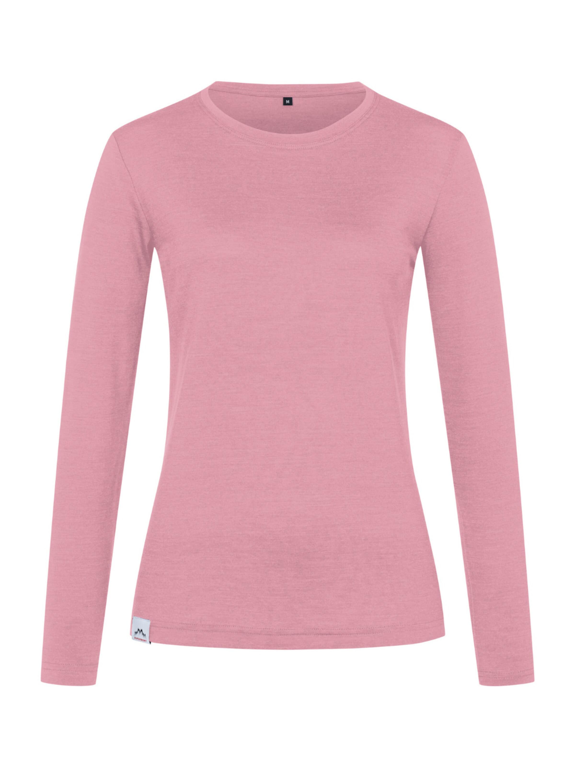 Alpenwert Shirt 'Longsleeve Damen Merino' in Purple: front
