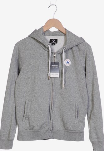 CONVERSE Sweatshirt & Zip-Up Hoodie in M in Grey: front