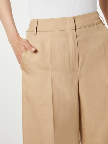 TAIFUN Wide leg Pressveckad byxa i beige