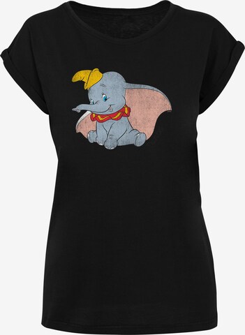 Maglietta 'Disney Dumbo Classic' di F4NT4STIC in nero: frontale
