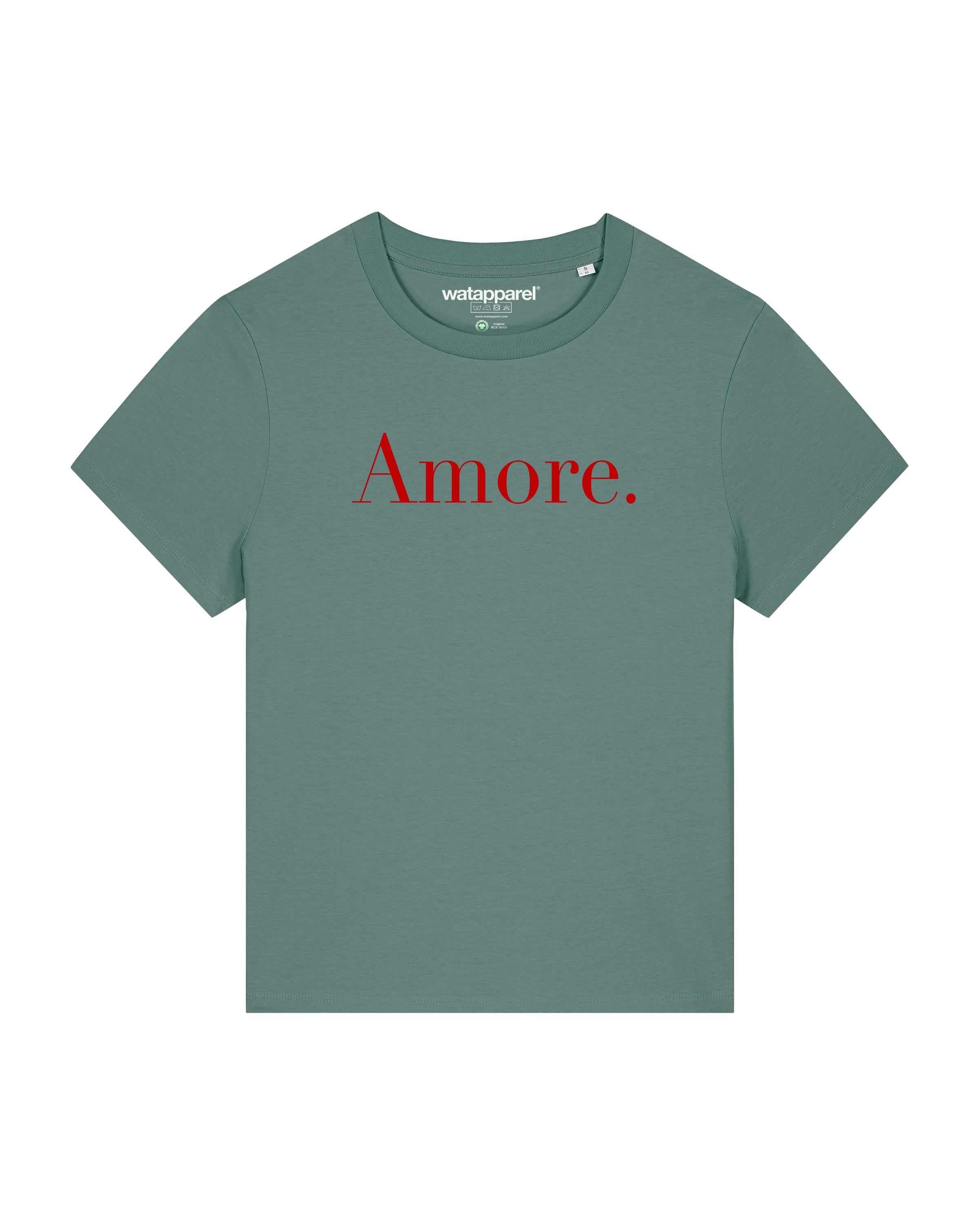 Watapparel Shirt 'Amore' in Grün: Vorderseite