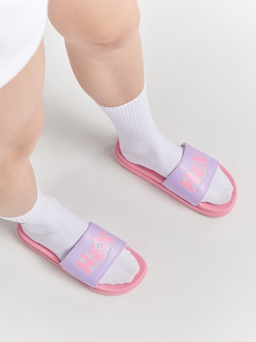 ABOUT YOU x StayKid Sandals 'Hex Hex' in Pink: front