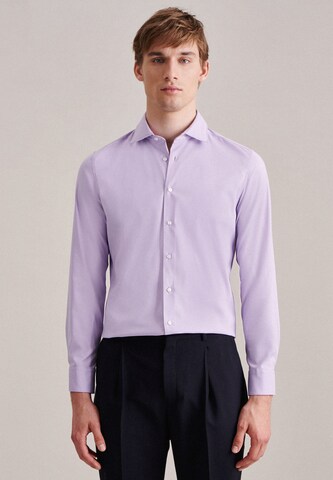 SEIDENSTICKER Slim fit Business shirt in Purple: front